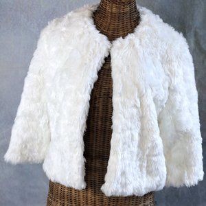 PAPAYA White Faux Fur Jacket
